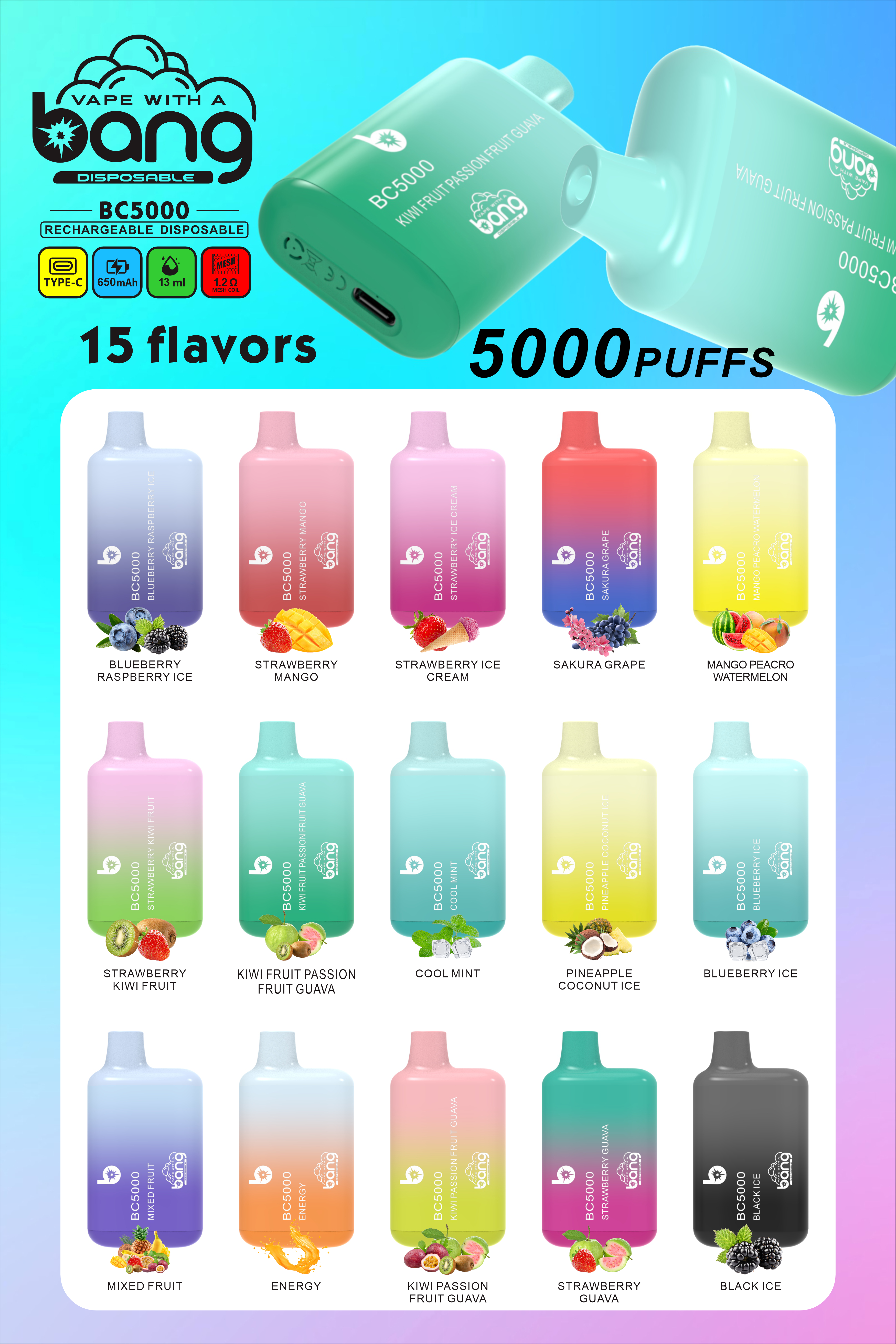 BANG BC 5000 PUFFS DSK016