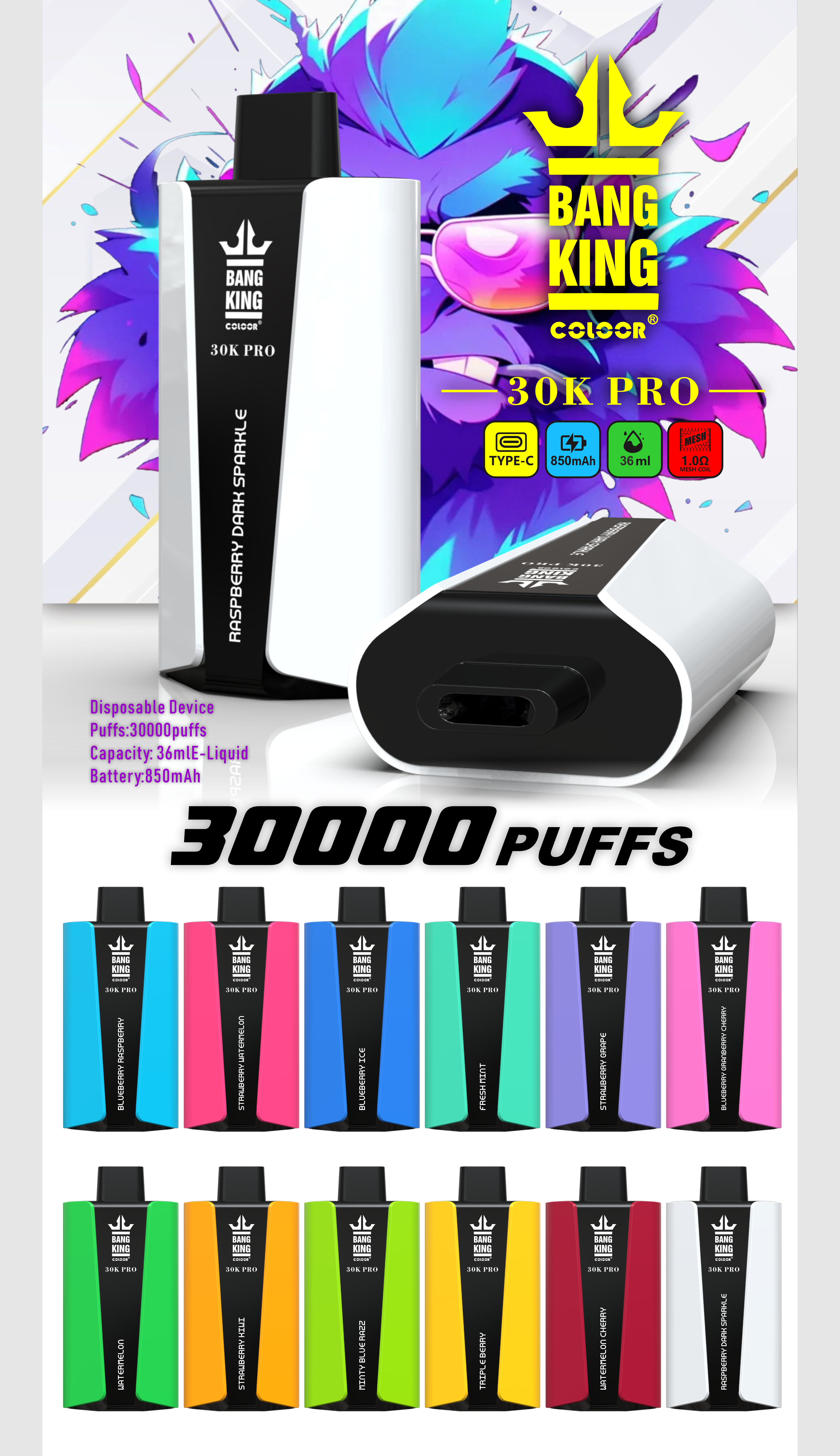 BANG KING 30000 PUFFS DSK023